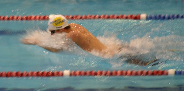 Dean Kent in action during the 100 IM
